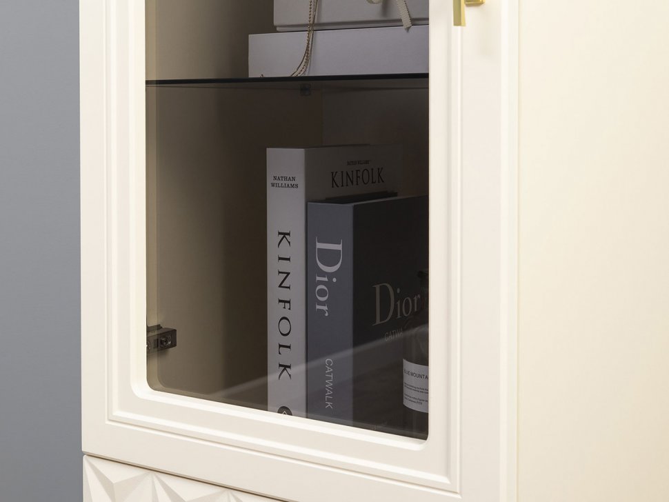 Марион шкаф-витрина 16.397.01 Слоновая кость