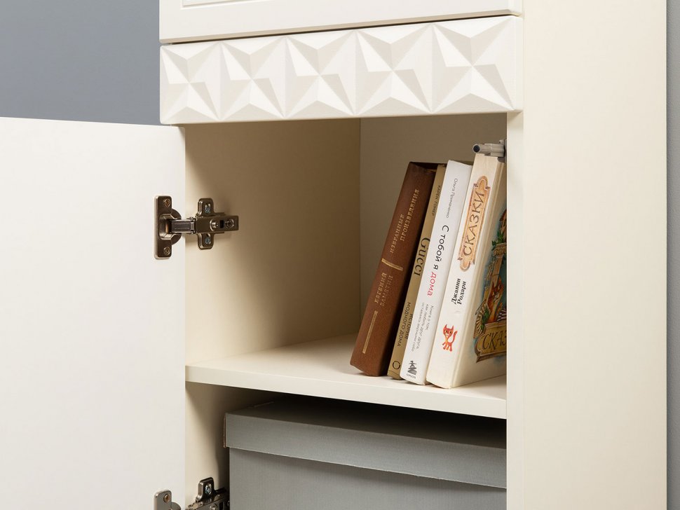 Марион шкаф-витрина 16.397.01 Слоновая кость