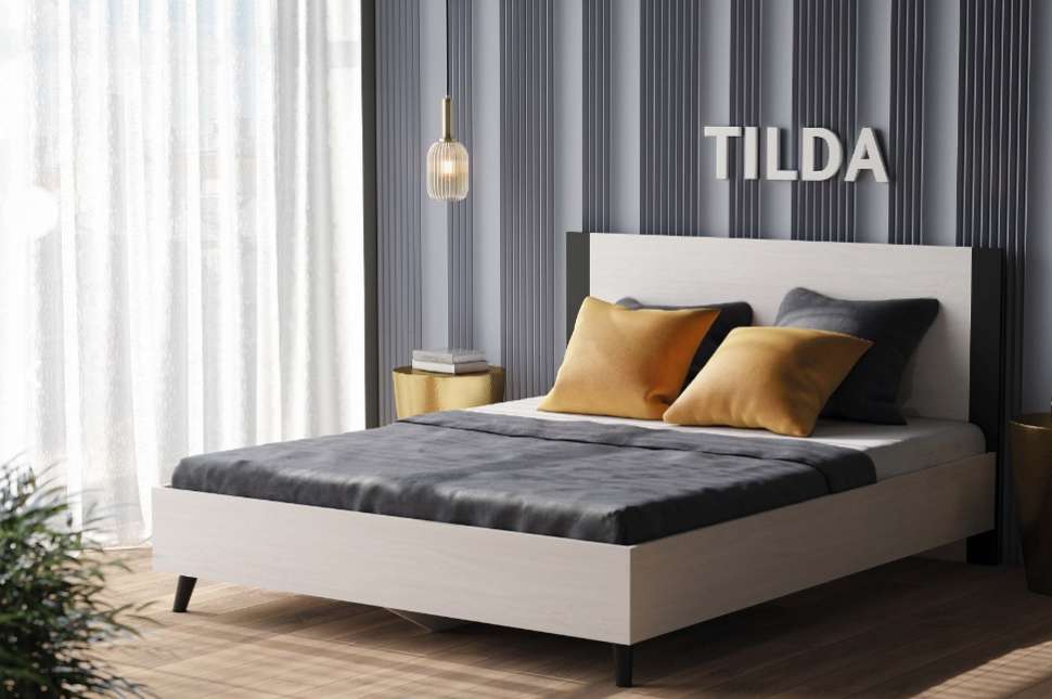 Кровать 160х200 TILDA 307 (Глазов) Ясень Анкор светлый