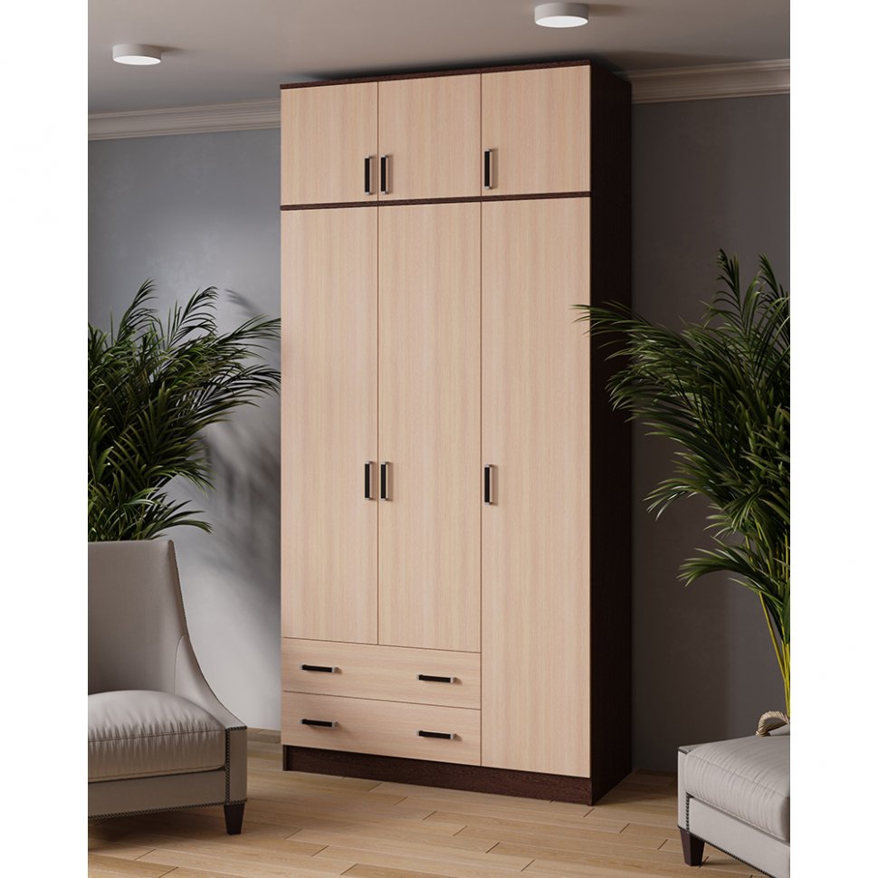 Антресоль Лагуна (ТЭКС) 1200 для шкафа Венге/Дуб молочный