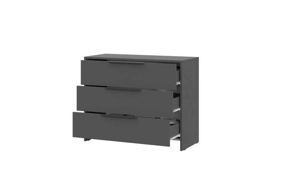 Комод 3 ящика Камелия, Графит