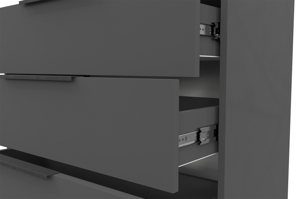 Комод 3 ящика Камелия, Графит