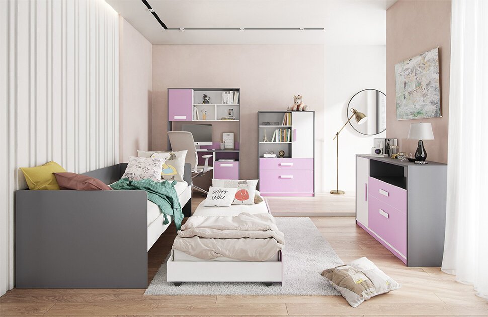 Кровать с ящиком ККР-1 Кэнди (Домани) Лаванда