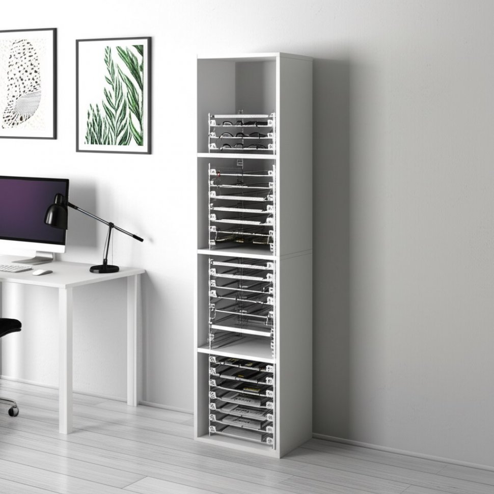 Стеллаж СТЖ 7, Белый текстурный