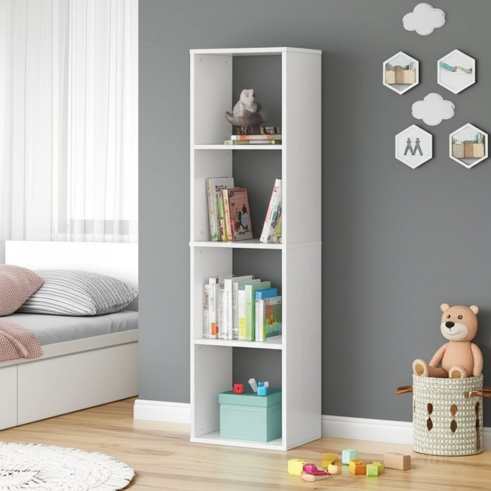 Стеллаж СТЖ 7, Белый текстурный