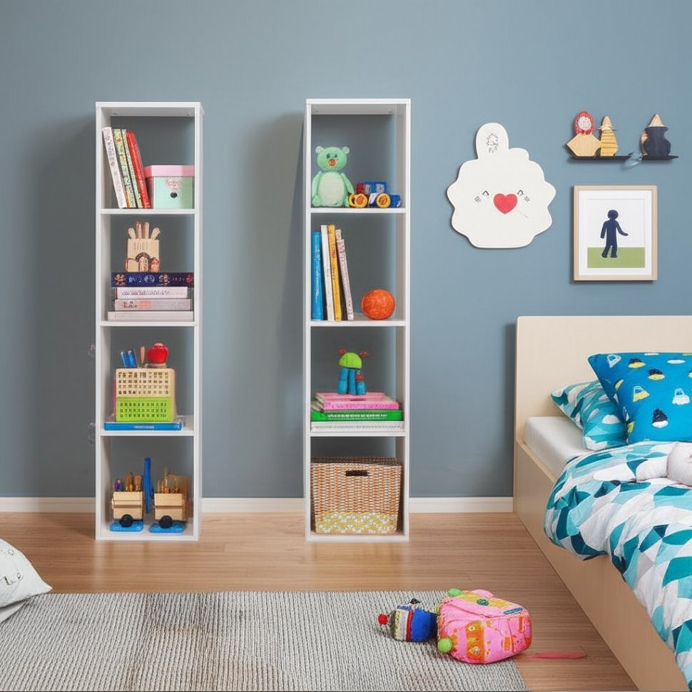 Стеллаж СТЖ 7, Белый текстурный