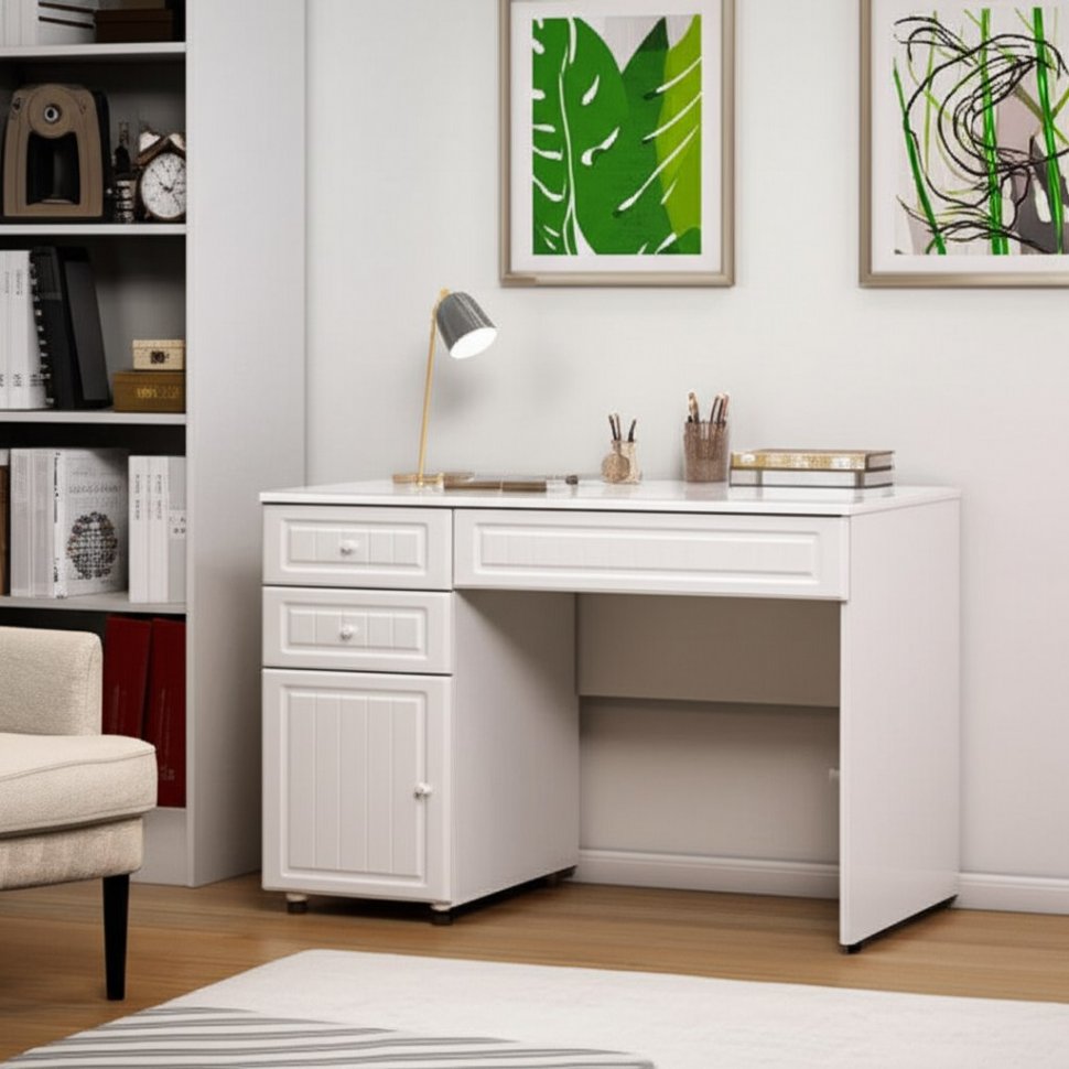 Стол письменный Монако МН-15 белое дерево