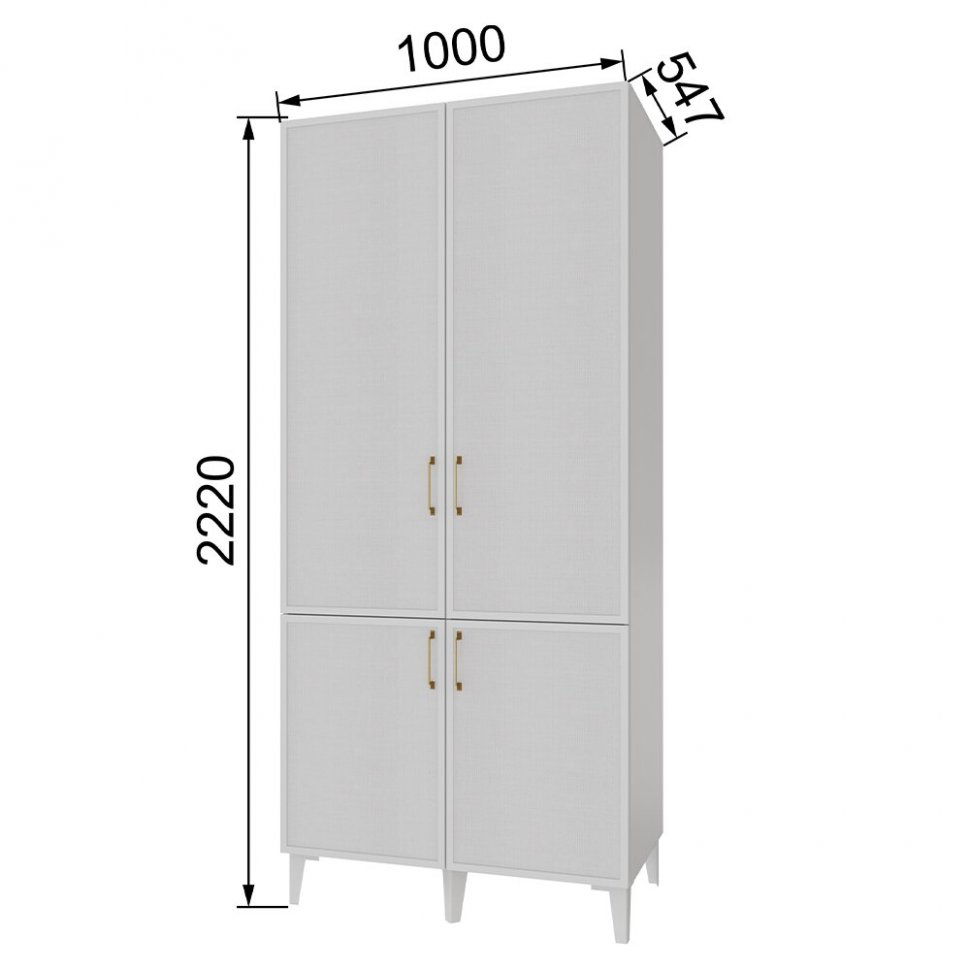 Шкаф двухстворчатый Толедо ТШ-22, Белый