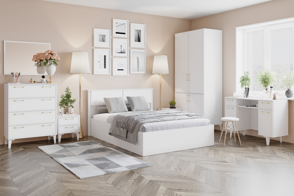 Шкаф двухстворчатый Толедо ТШ-22, Белый