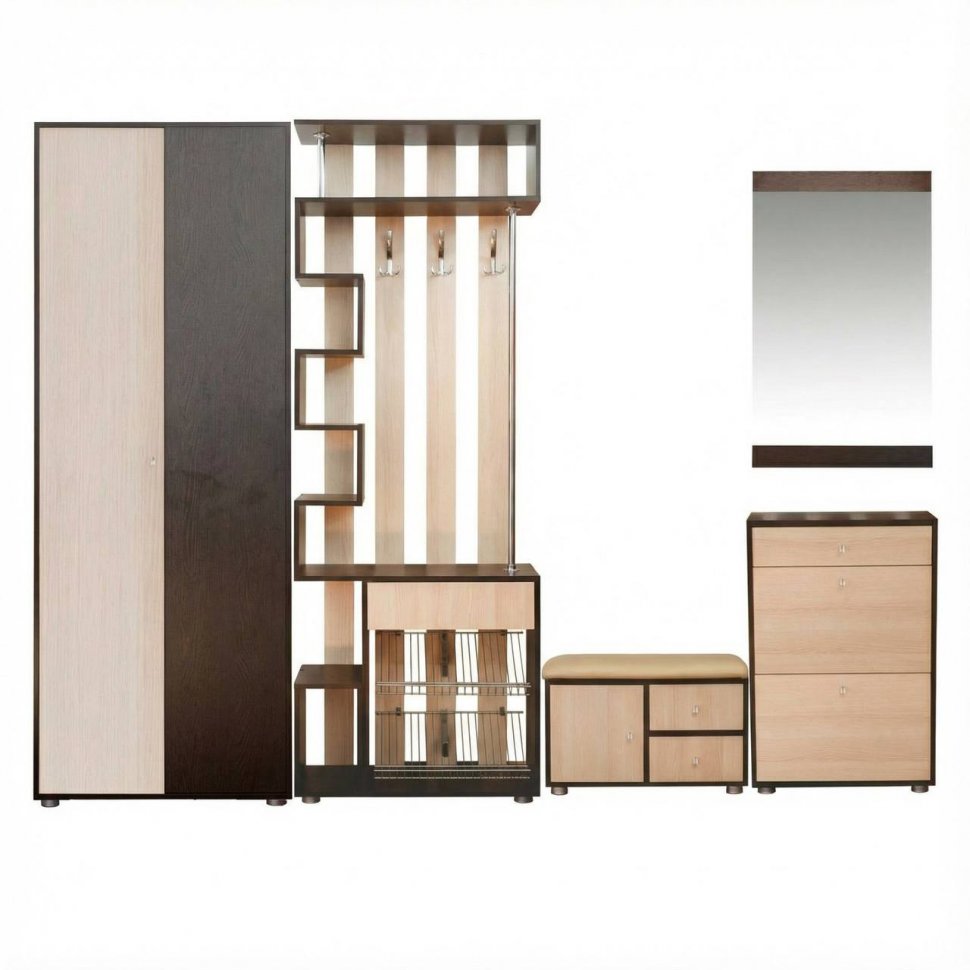 Прихожая Мини-Лайт комл. 4 венге/ясень шимо светлый