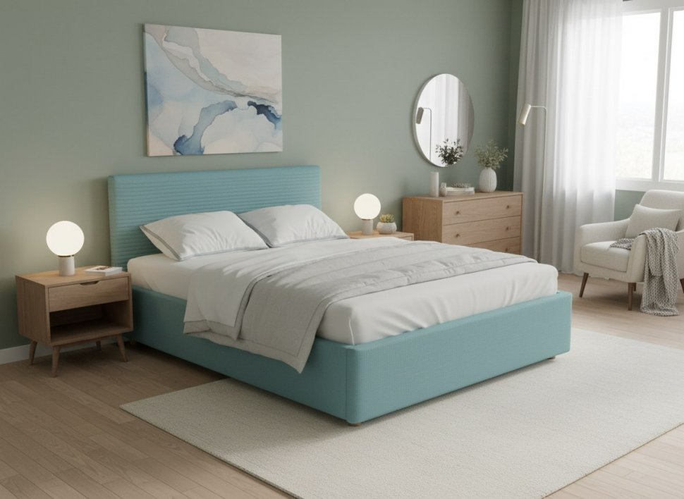 Кровать Event Loft 1600 с под. механизмом / бирюза №21