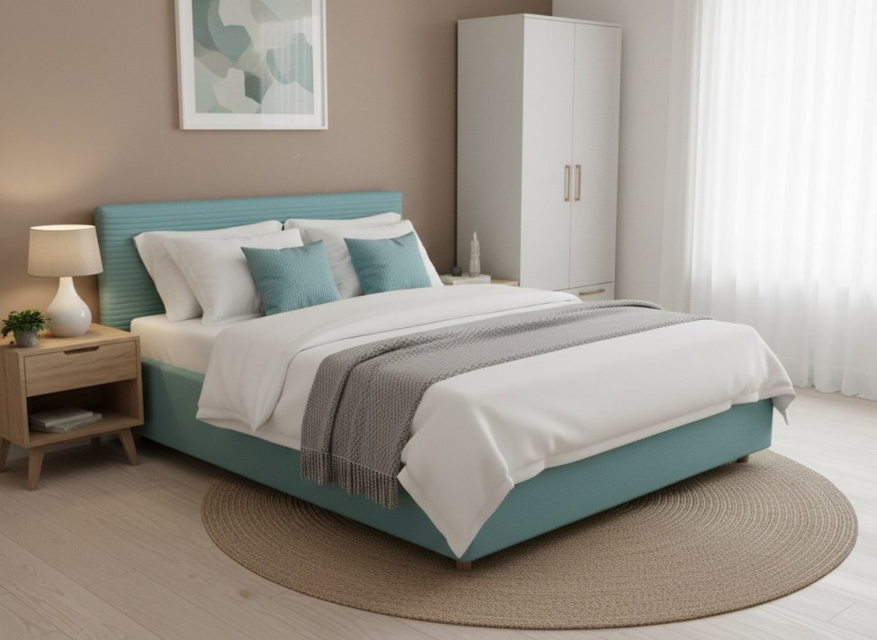 Кровать Event Loft 1600 с под. механизмом / бирюза №21