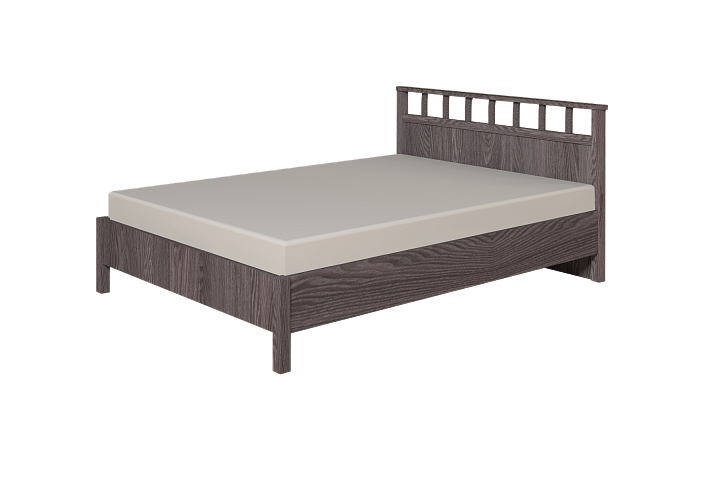 Кровать 140х200 Sherlock 48 Люкс с основанием из металла (Ясень Анкор Темный)