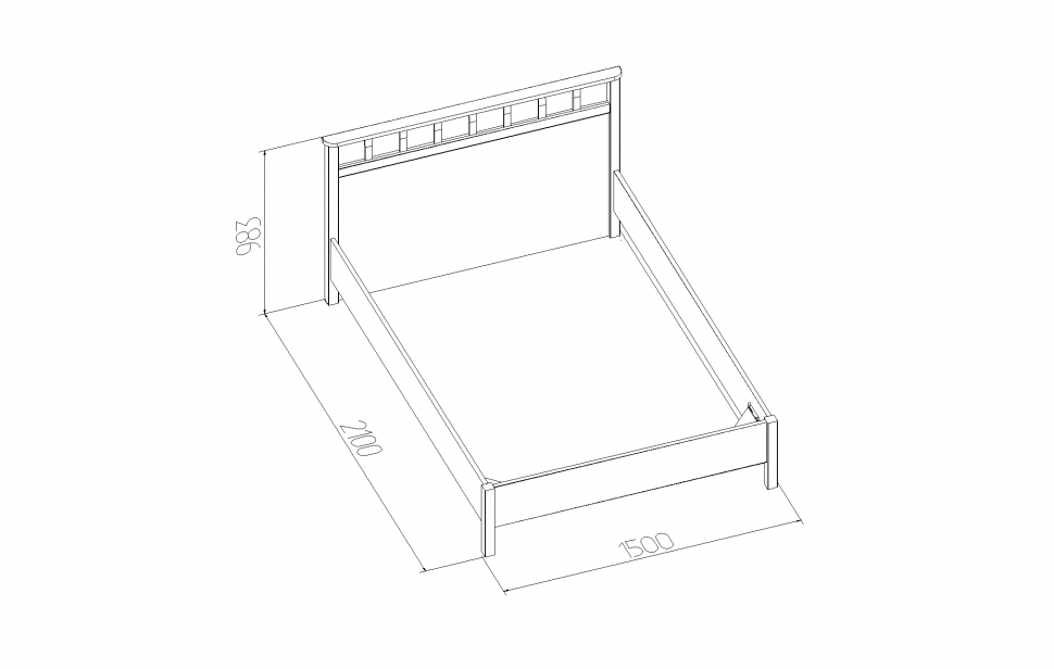 Кровать 140х200 Sherlock 48 Люкс с основанием из металла (Ясень Анкор Темный)