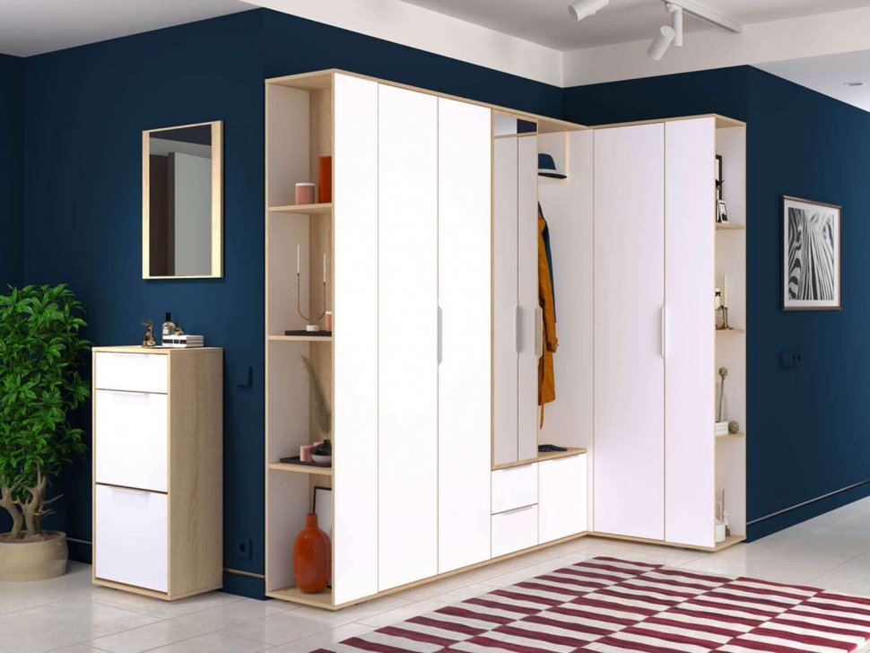 Прихожая Куба 1 дуб сонома/белый