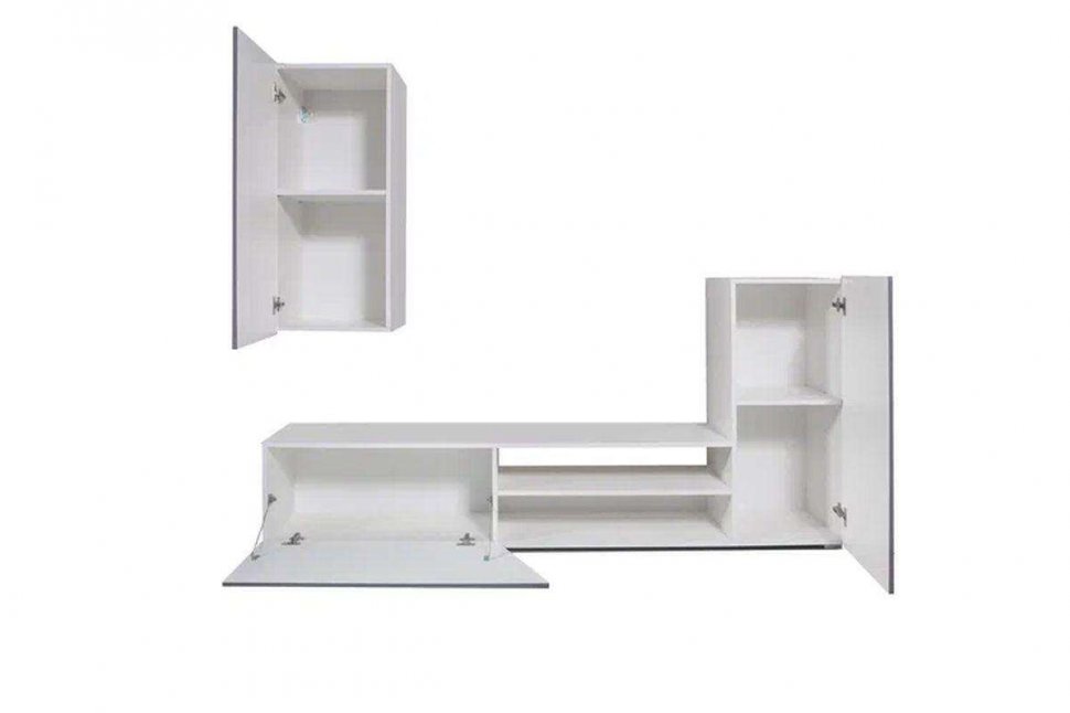 Стенка Прага-6 Диамант серый/Софт графит