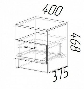 Тумба прикроватная ЭКО Эра (Венге / Лоредо)