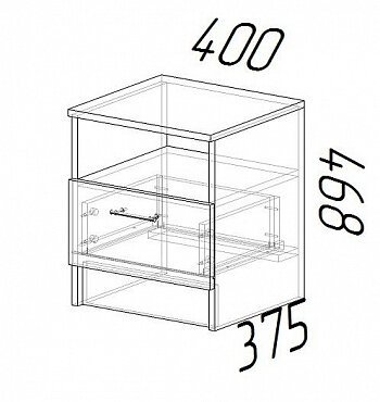 Тумба прикроватная ЭКО Эра (Венге / Лоредо)
