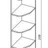 Стеллаж угловой открытый Прованс 11 (07) Эльбрус-М