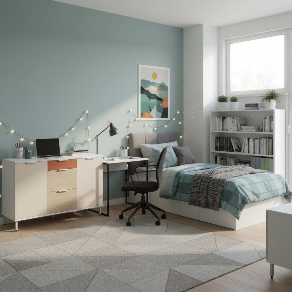 Комод Марвэл 16.234.02 Белый, Сатин, Плэйн, Безмолвная пустыня