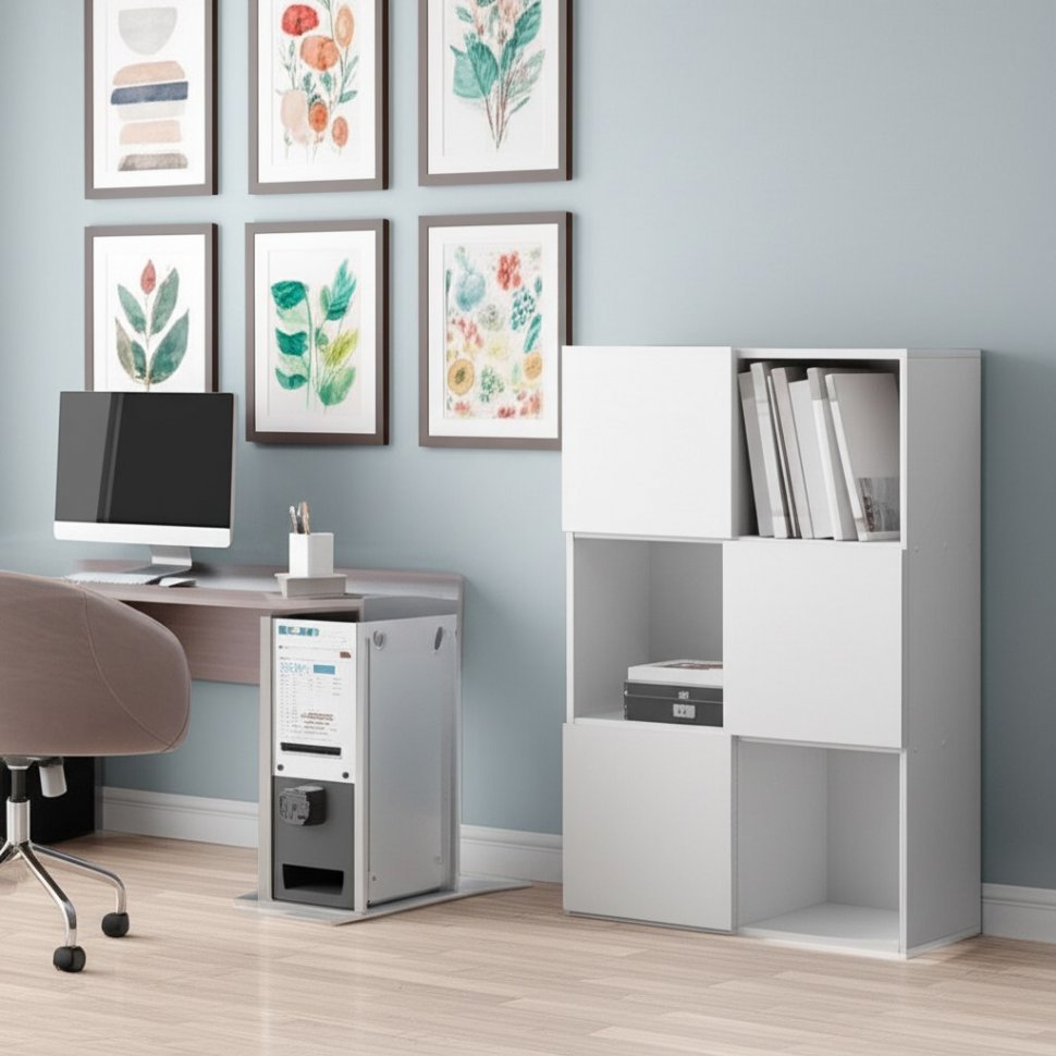 Стеллаж СТЖ 9, Белый текстурный