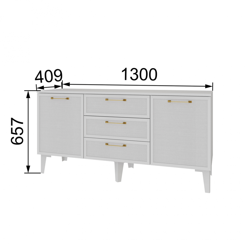 Тумба ТВ Толедо ТТ-1, Белый