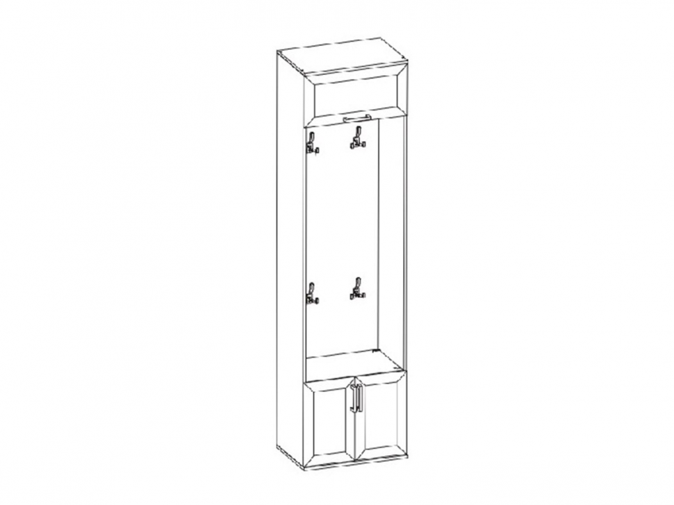 Бэль Вешалка открытая Слоновая кость