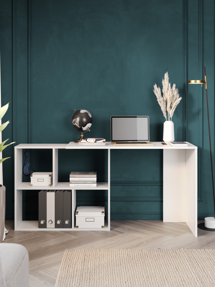 Стол компьютерный СТК 5, Белый текстурный