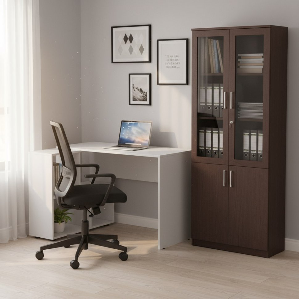 Стол компьютерный СТК 5, Белый текстурный