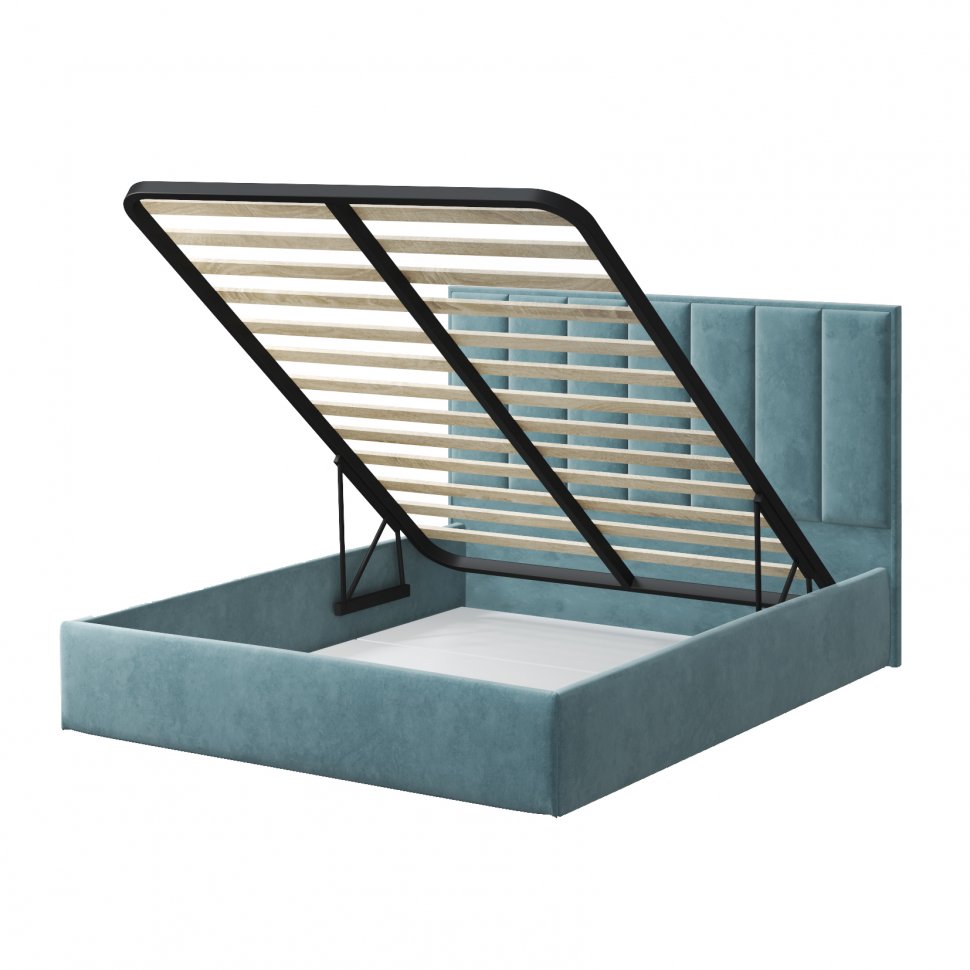 Кровать 160х200 Лира (MLK) Бирюзовый Neo 22 с подъемным механизмом