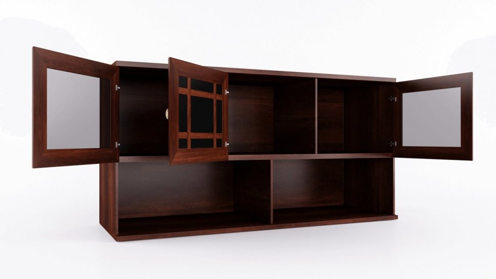 Шкаф навесной Глазов-мебель Sherlock 4 (Орех Шоколадный)