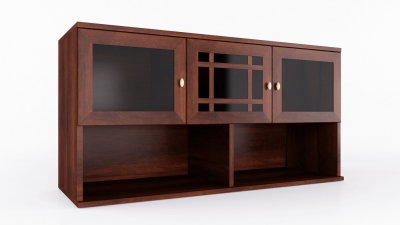 Шкаф навесной Глазов-мебель Sherlock 4 (Орех Шоколадный)