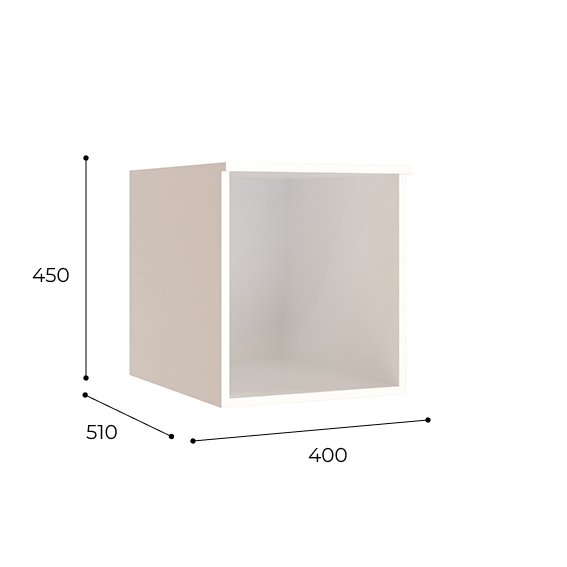 Антресоль для шкафа-пенала Лагуна (Белый/Дуб Юкон)