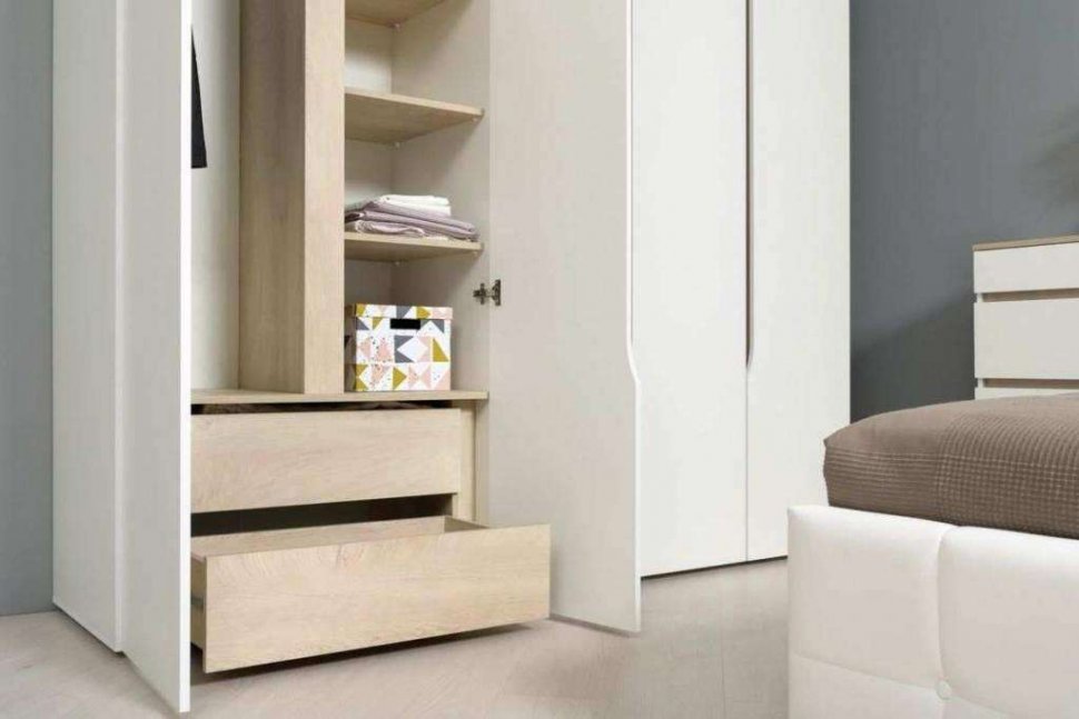 Спальня Муссон Белый/Дуб Эндгрейн