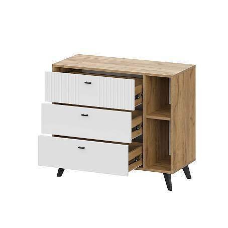 Комод 3 ящика Милан (SV-Мебель) Белый