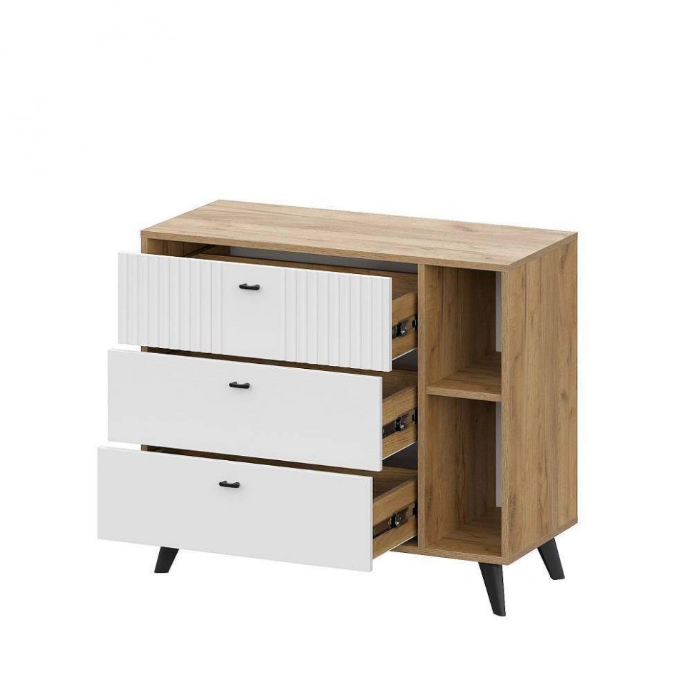 Комод 3 ящика Милан (SV-Мебель) Белый