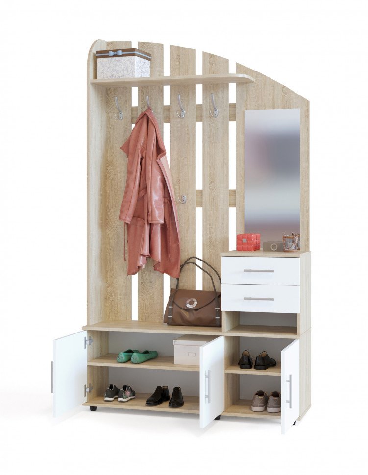 Прихожая ВШ-2.2 Дуб сонома/белый