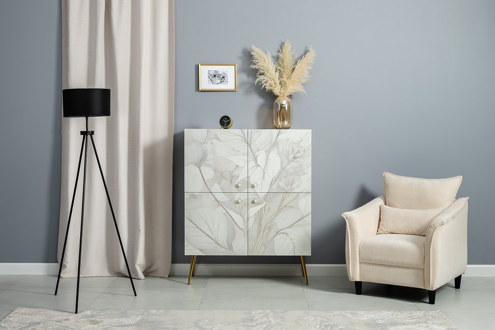 Флоу комод 16.329 Кашемир / Белый