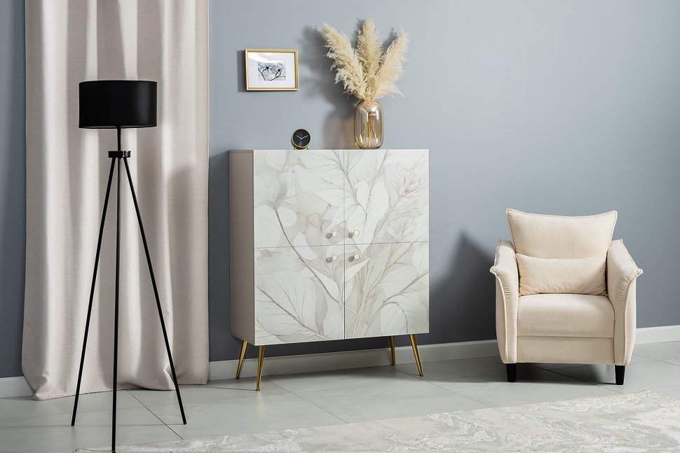 Флоу комод 16.329 Кашемир / Белый