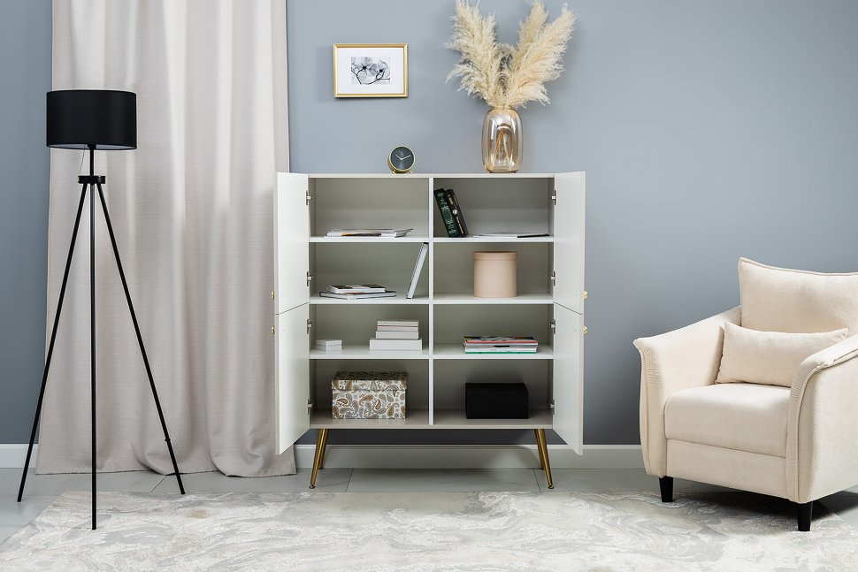 Флоу комод 16.329 Кашемир / Белый