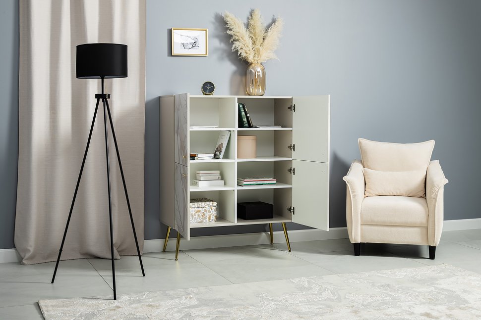 Флоу комод 16.329 Кашемир / Белый