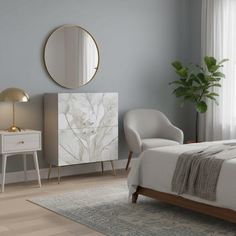 Флоу комод 16.329 Кашемир / Белый