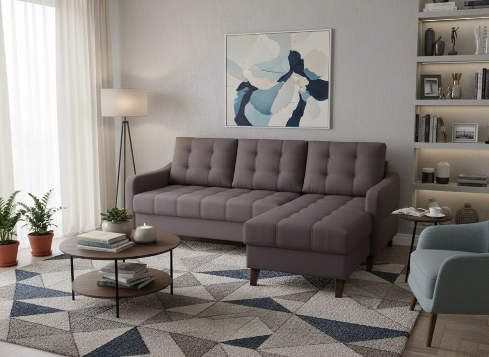 Диван угловой Римини-1 Real 14 (A)