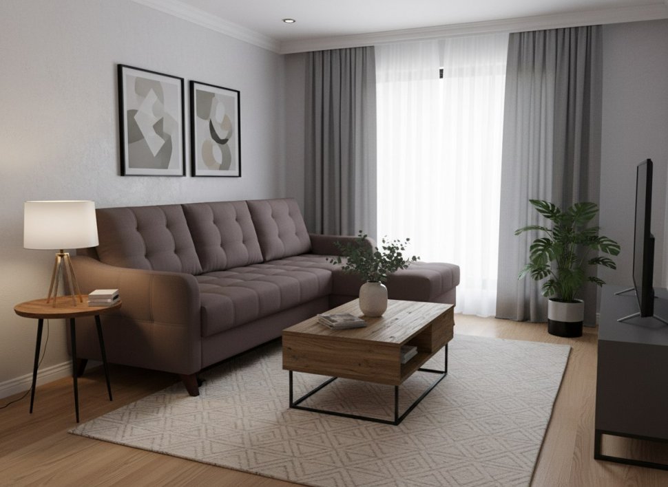 Диван угловой Римини-1 Real 14 (A)