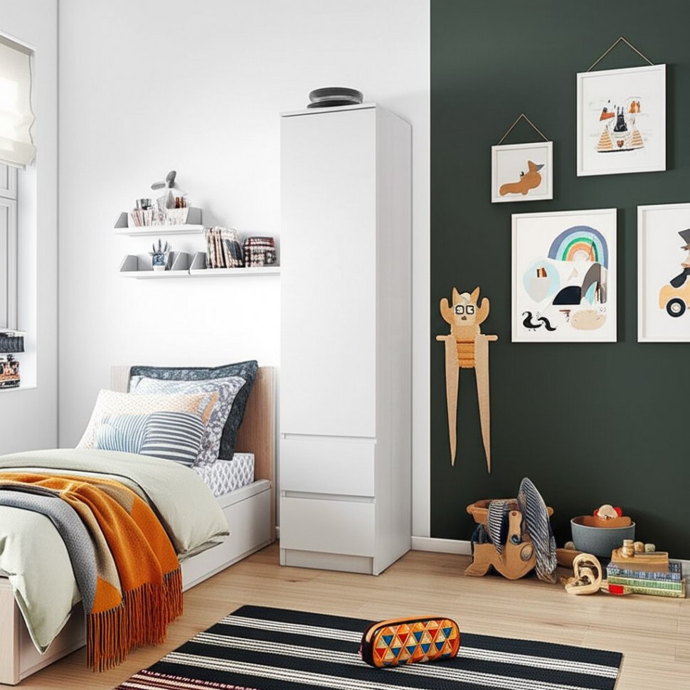 Шкаф-пенал Симпл ПН-17 (БТС) Белый