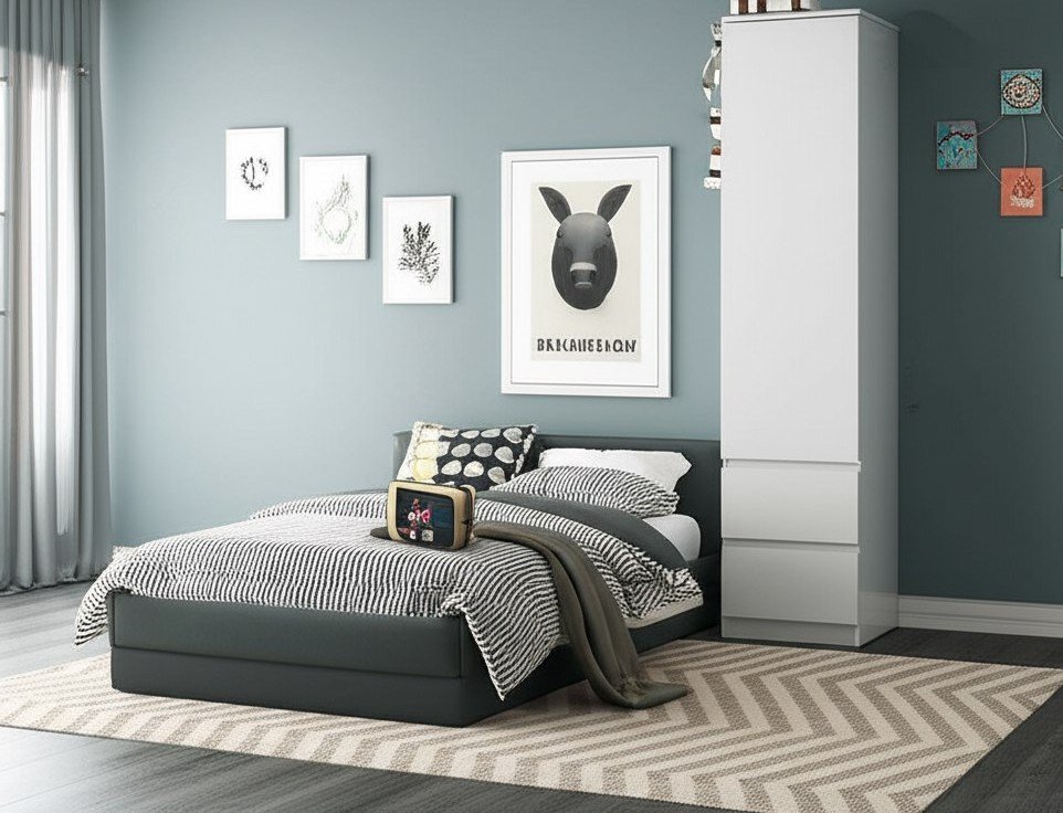 Шкаф-пенал Симпл ПН-17 (БТС) Белый