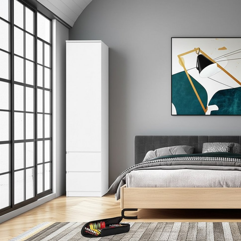 Шкаф-пенал Симпл ПН-17 (БТС) Белый