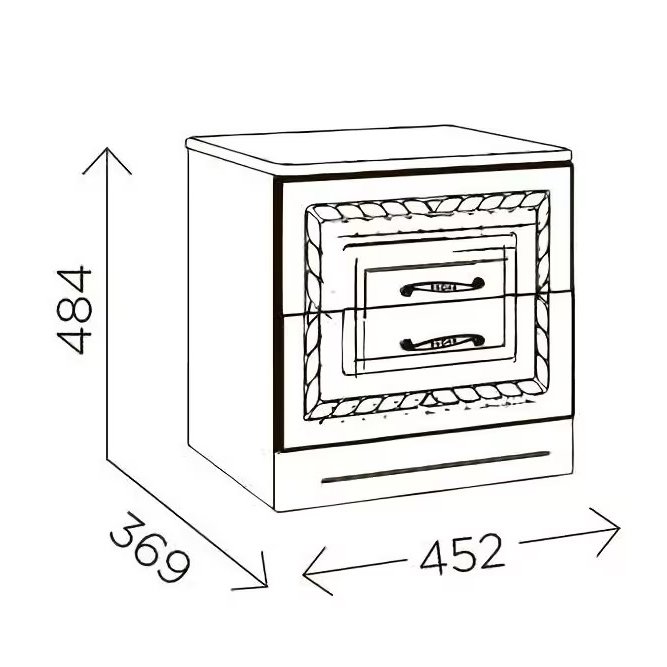 Тумба прикроватная Гертруда М5 (Комфорт-S) Ясень жемчужный