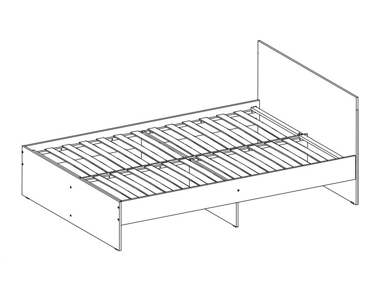Кровать Мона 160х200 MLK (Ясень Темный)