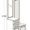 Вешалка с тумбой и зеркалом Прованс 02 Эльбрус-М